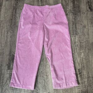 Alfred Dunner Lavender Corduroy Pants
